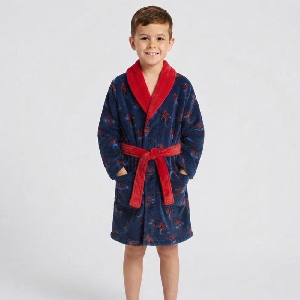 Roupão Infantil P Microfibra Disney - Spider Man