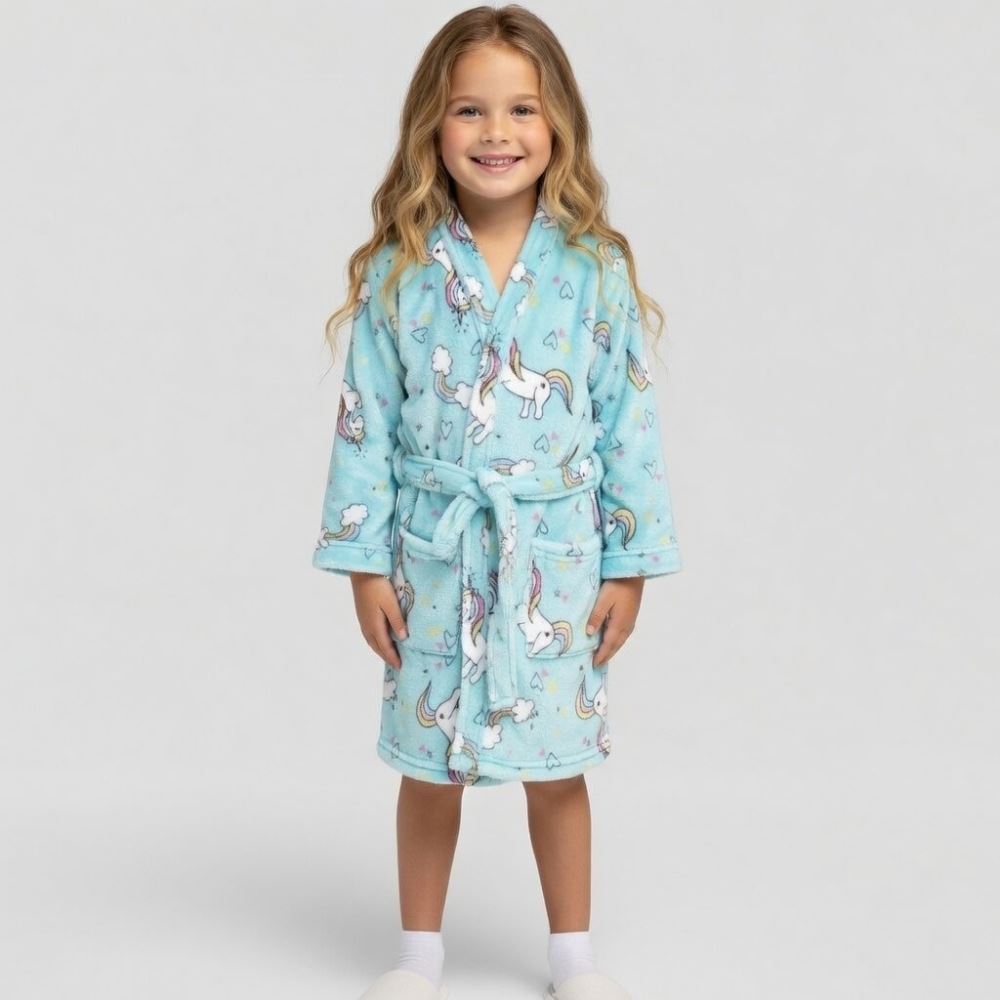 Roupão Infantil P Microfibra Lumini Havan Kids - Unicórnio