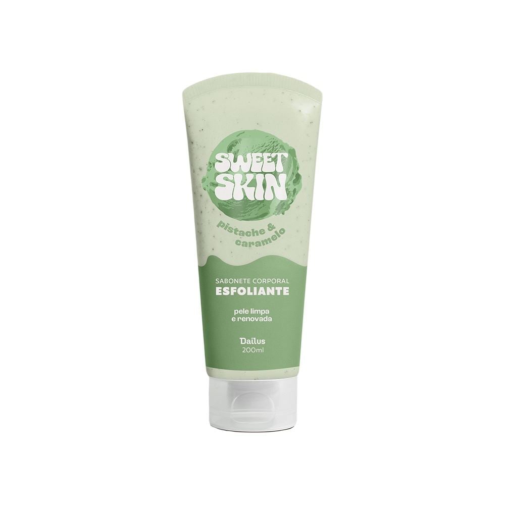 Sabonete Esfoliante Dailus Sweet Skin 200Ml - Pistache e Caramelo