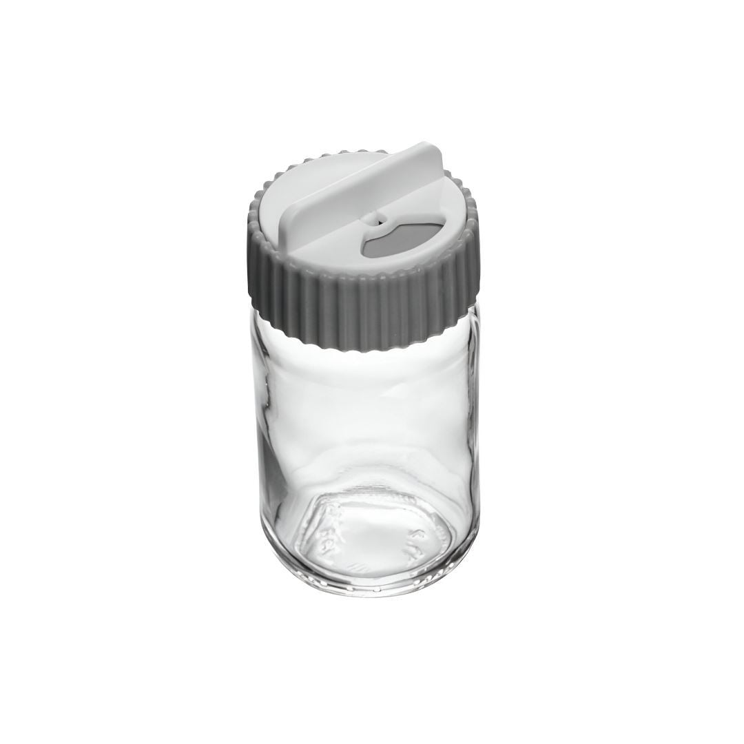 Saleiro Com Tampa Rotativa Siena Lyor 100Ml - Cinza