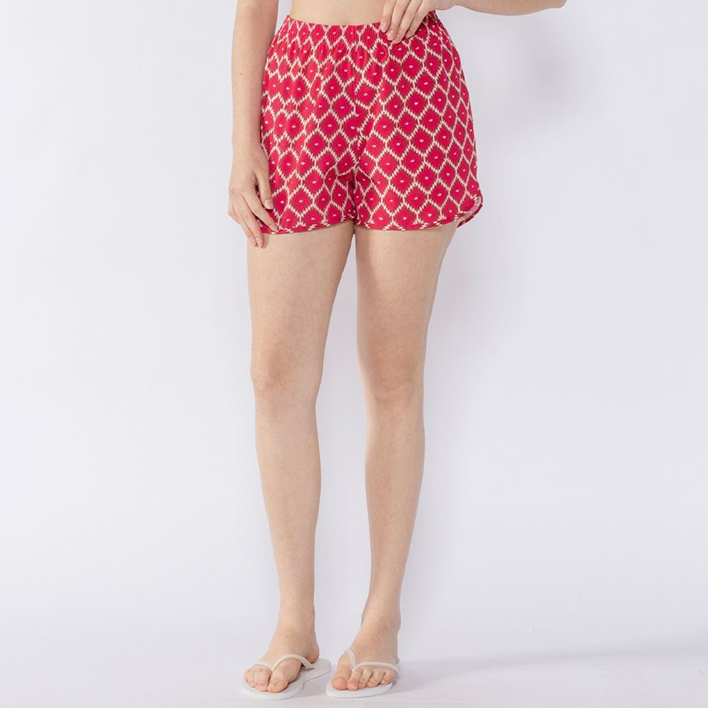Short Tactel Feminino Boby Blues Etnico Rosa