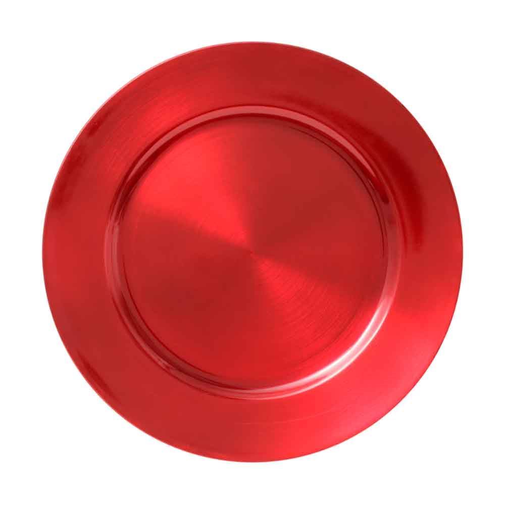 Sousplat Opala Plástico Lyor - Vermelho