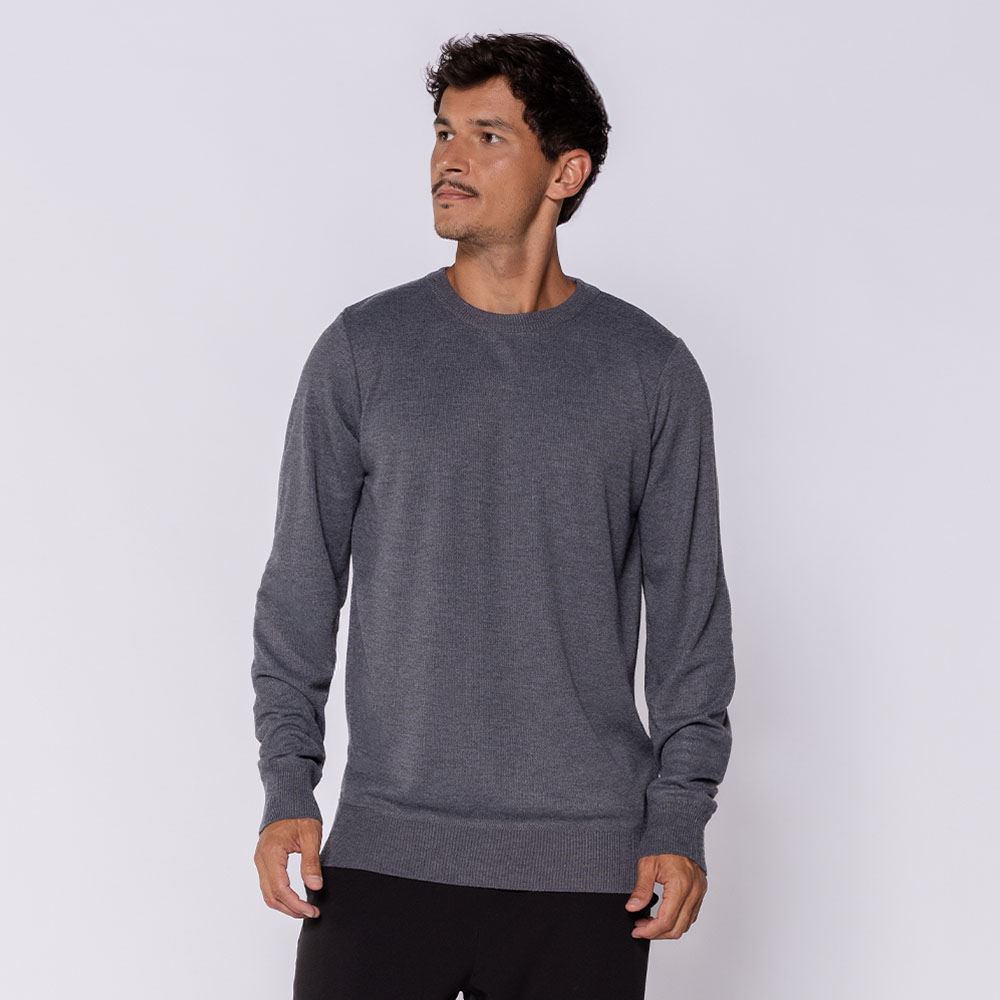 Suéter Masculino De Tricot Marc Alain Mescla Escuro