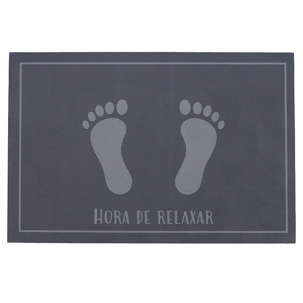 Tapete Acqua Sec para Banheiro 60X40 cm Havan Casa - Cinza Retangular