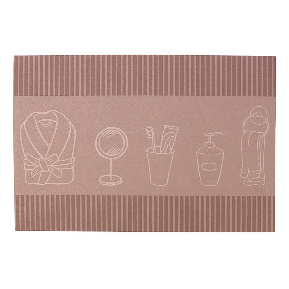 Tapete Acqua Sec para Banheiro 60X40 cm Havan Casa - Rosa Retangular