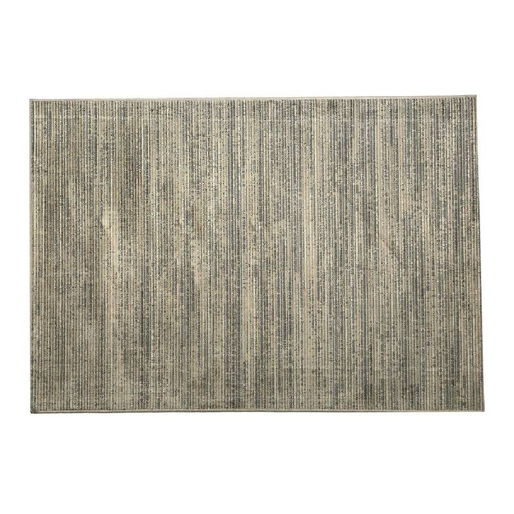 Tapete Para Quarto E Sala 1,40X2,00 M Belga Havan Casa - Listras Cinza E Bege