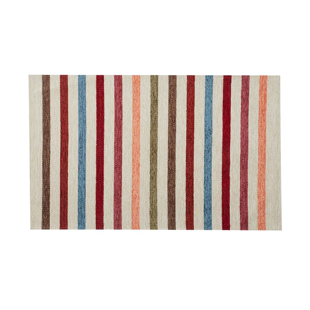 Tapete para Quarto e Sala Chenille 55X85 cm Havan Casa - Off White Listrado