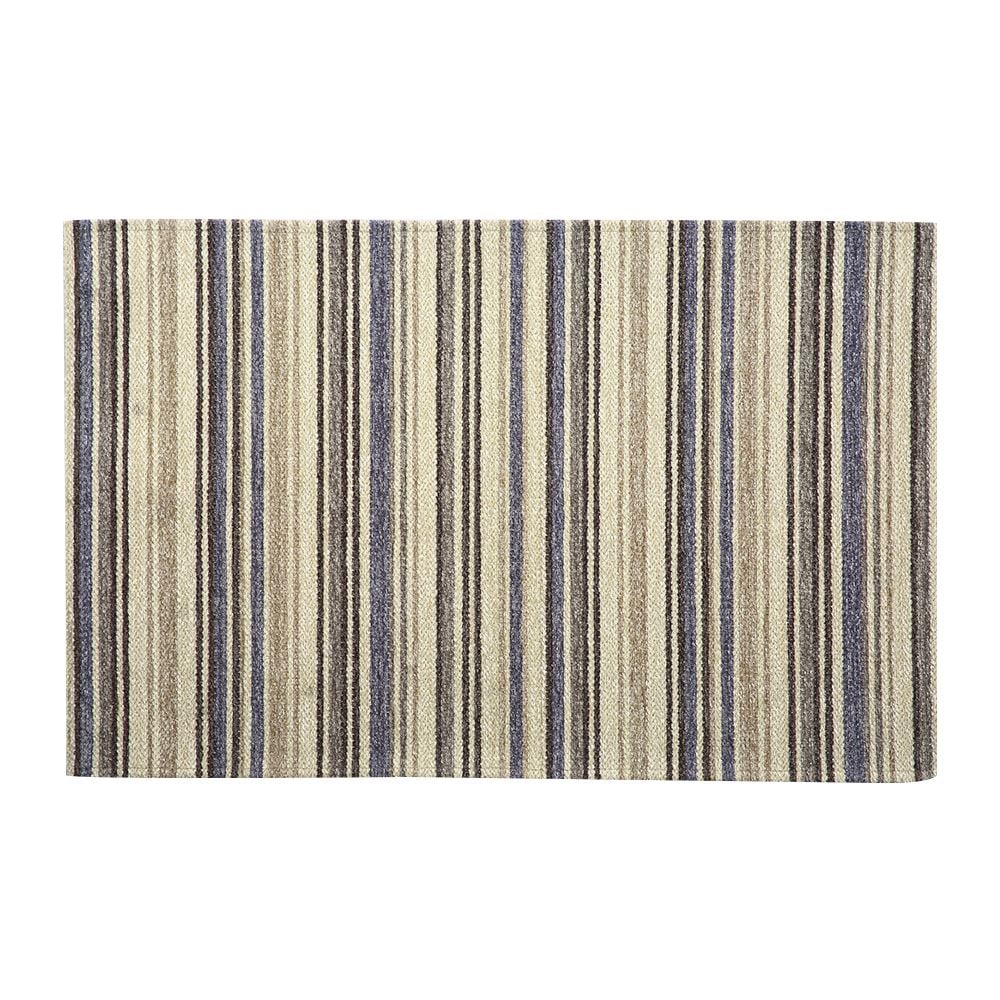 Tapete para Quarto e Sala Chenille 55X85 cm Havan Casa - Bege E Azul