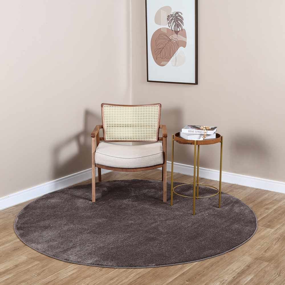 Tapete para Quarto e Sala Redondo Denver 2,00X2,00 m Havan Casa - Taupe