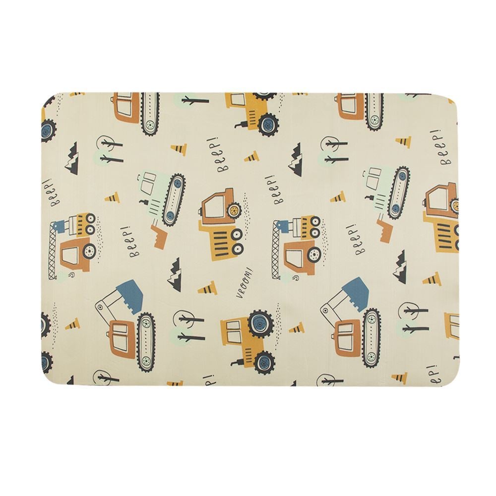 Tapete Infantil Estampado 80Cmx1,20 m Havan Casa - Bege Trator