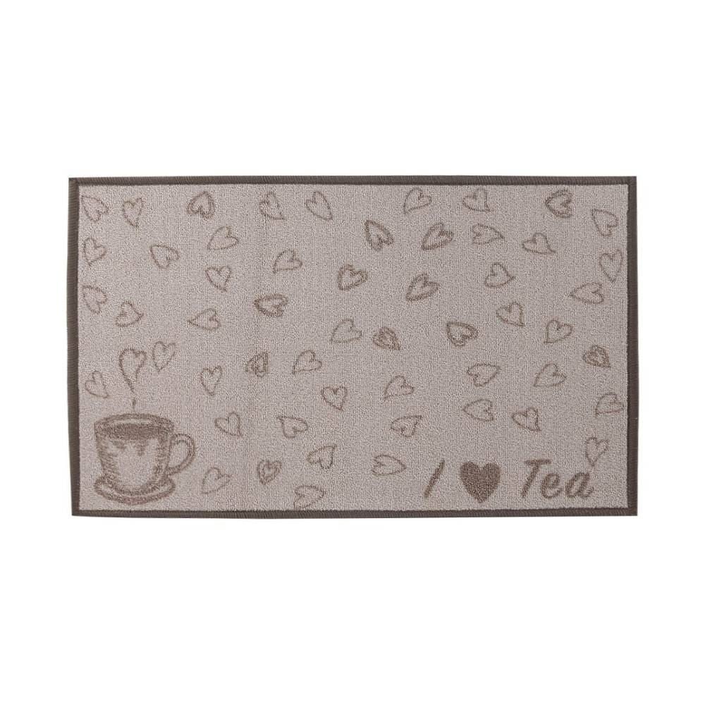 Tapete para Cozinha 50X70 cm Napoli Havan Casa - I Love Tea Bege 