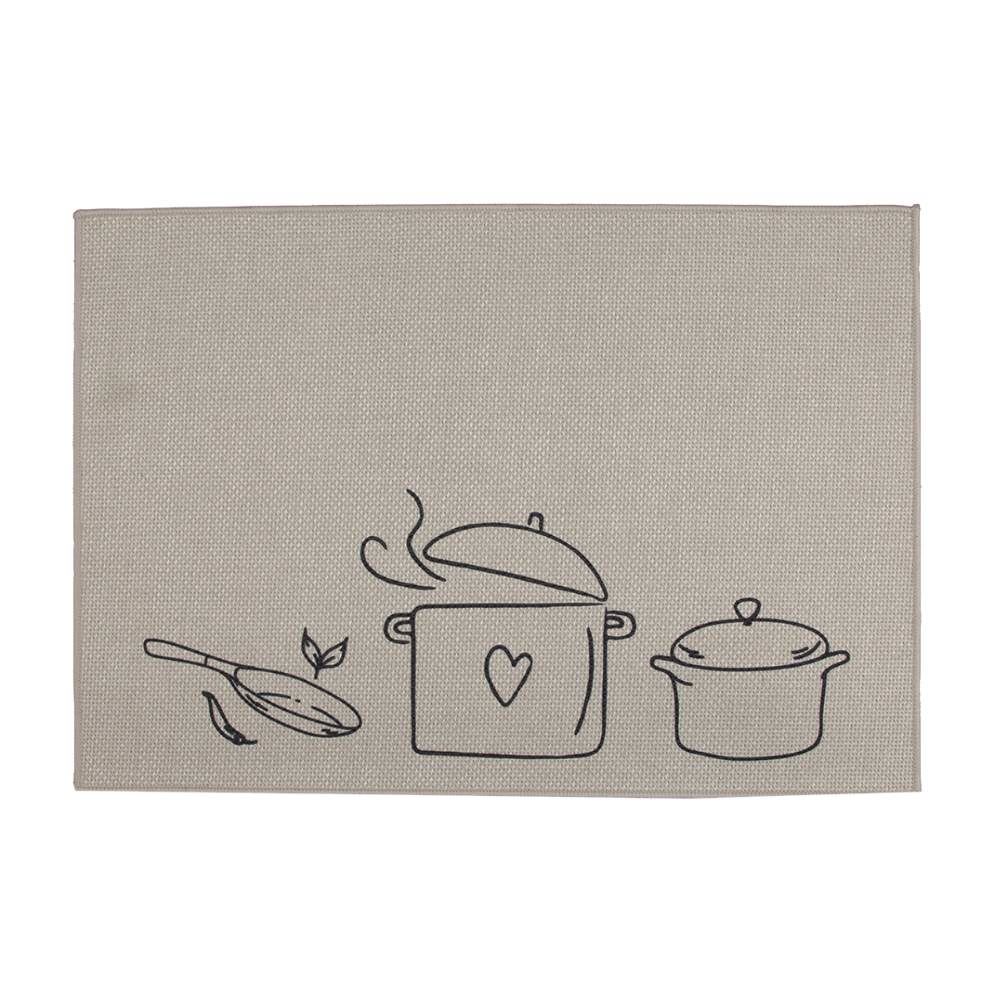 Tapete para Cozinha 53X70cm Nature Havan Casa - Cinza Amor