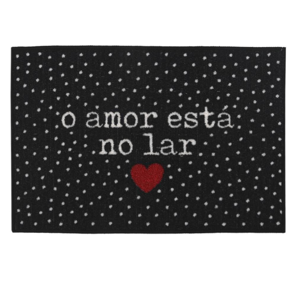 Tapete Capacho de Entrada Divertido 40X60 cm Havan Casa - O Amor Está No Lar