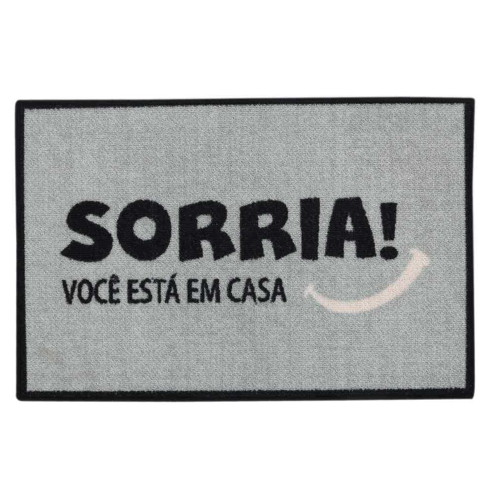 Tapete Capacho de Entrada Divertido 40X60 cm Havan Casa - Sorria