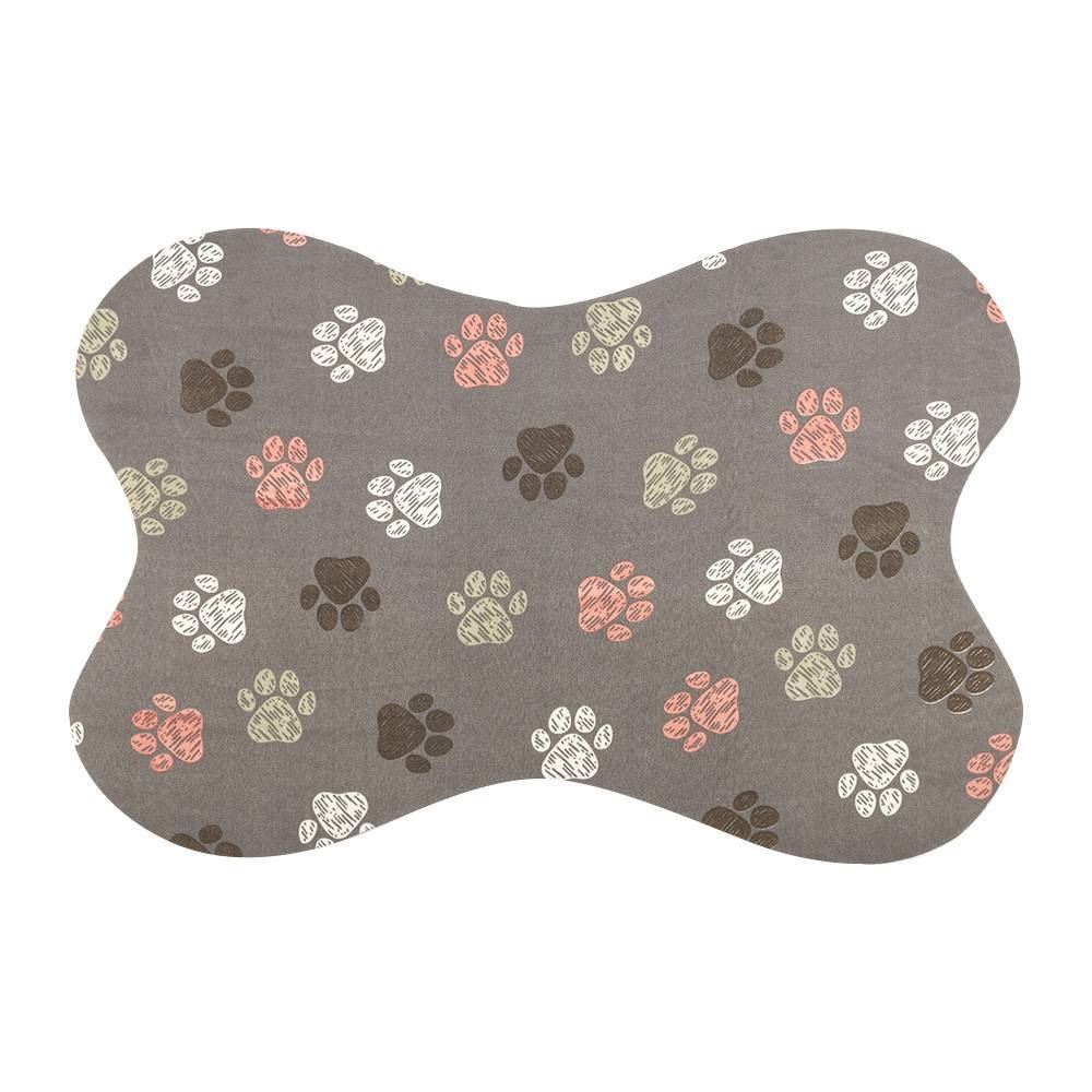 Tapete Para Pet Tecil 38X56 Cm Osso Havan Casa - Patinhas Cinza