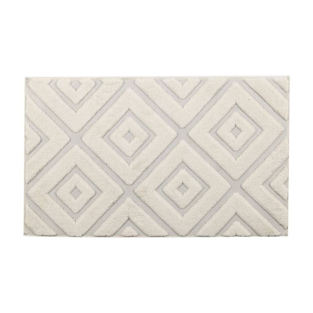 Tapete para Quarto e Sala 60Cmx100cm Milano Havan Casa - Marfim Losango