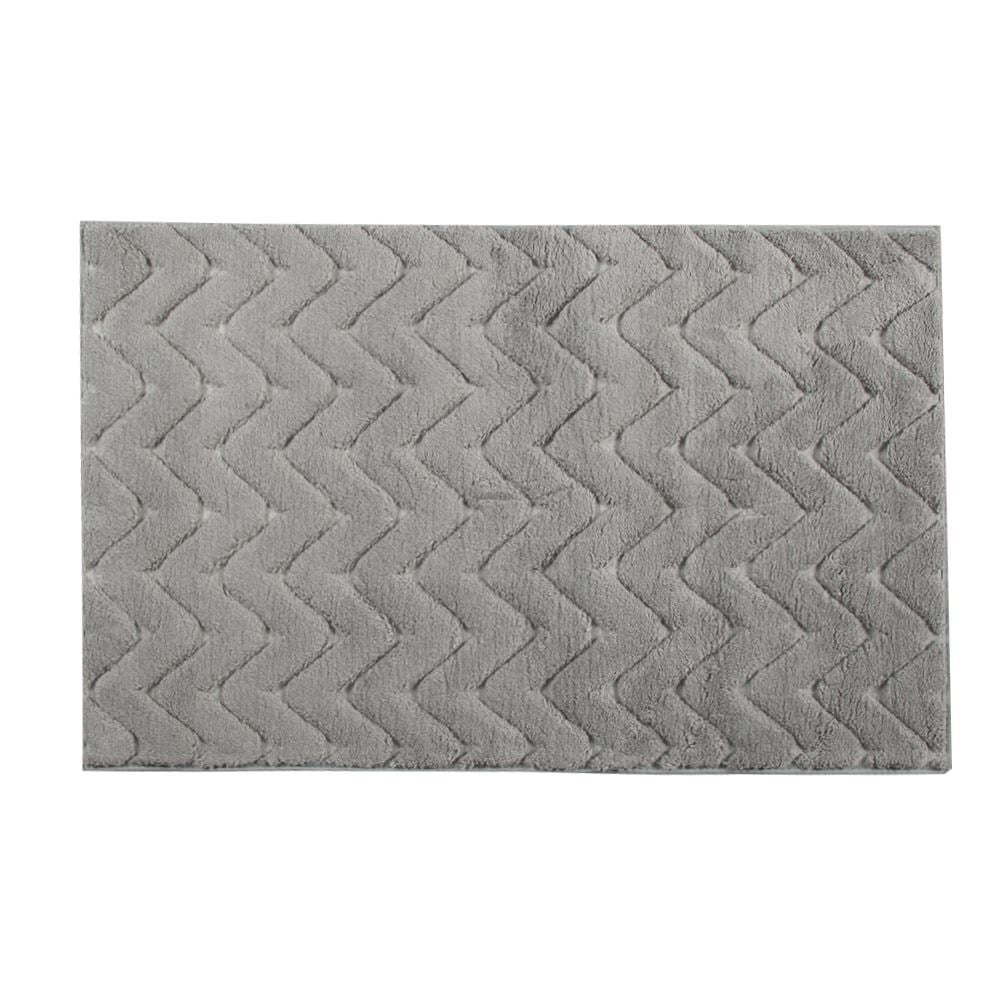 Tapete para Quarto e Sala 60Cmx100cm Milano Havan Casa - Cinza Chevron