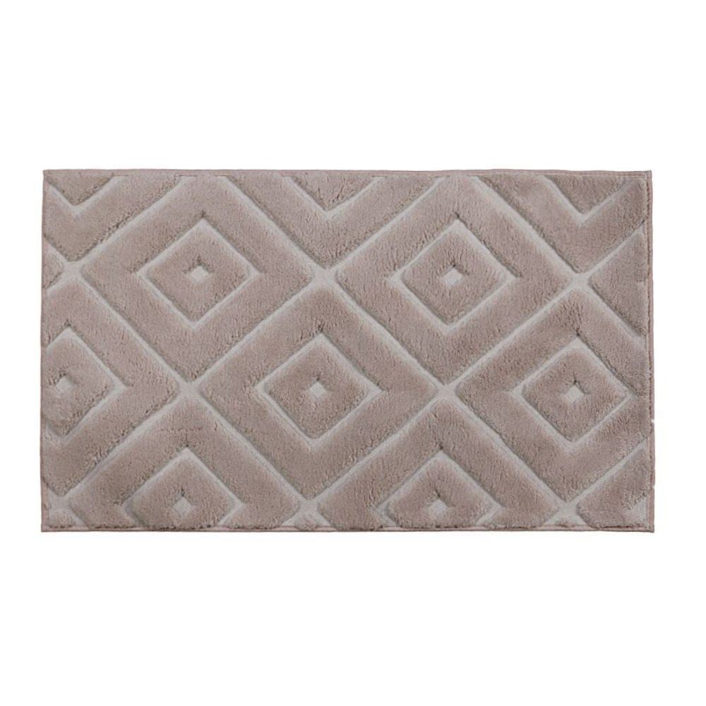 Tapete para Quarto e Sala 60Cmx100cm Milano Havan Casa - Bege Losango