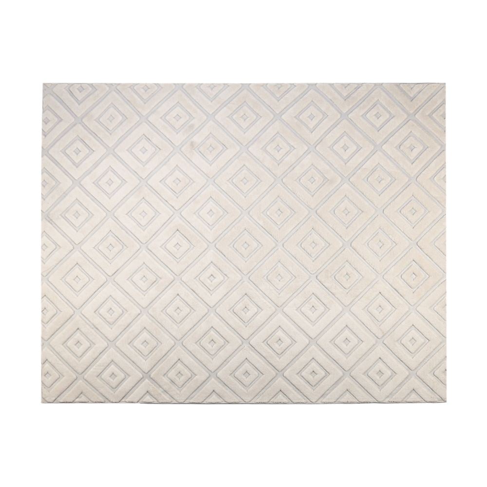 Tapete Para Quarto E Sala 2,00X3,00 M Milano Havan Casa - Marfim Losango