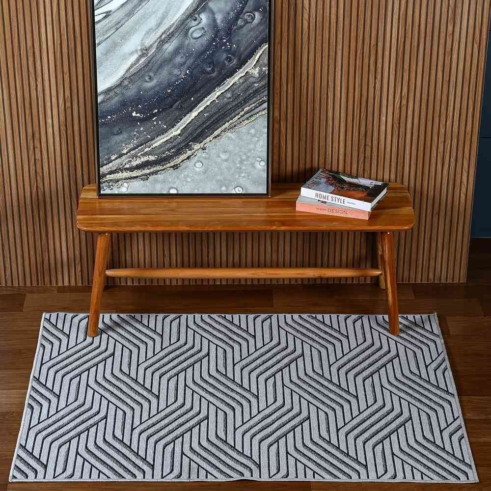 Tapete para Quarto e Sala 1,00X1,50 m Siena Havan Casa - Cinza Azulejo
