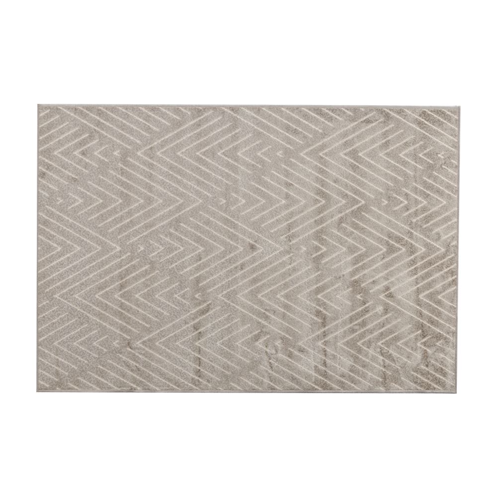 Tapete Para Quarto Ou Sala 1,00X1,40 M Faro Havan Casa - Escamas Cinza E Bege