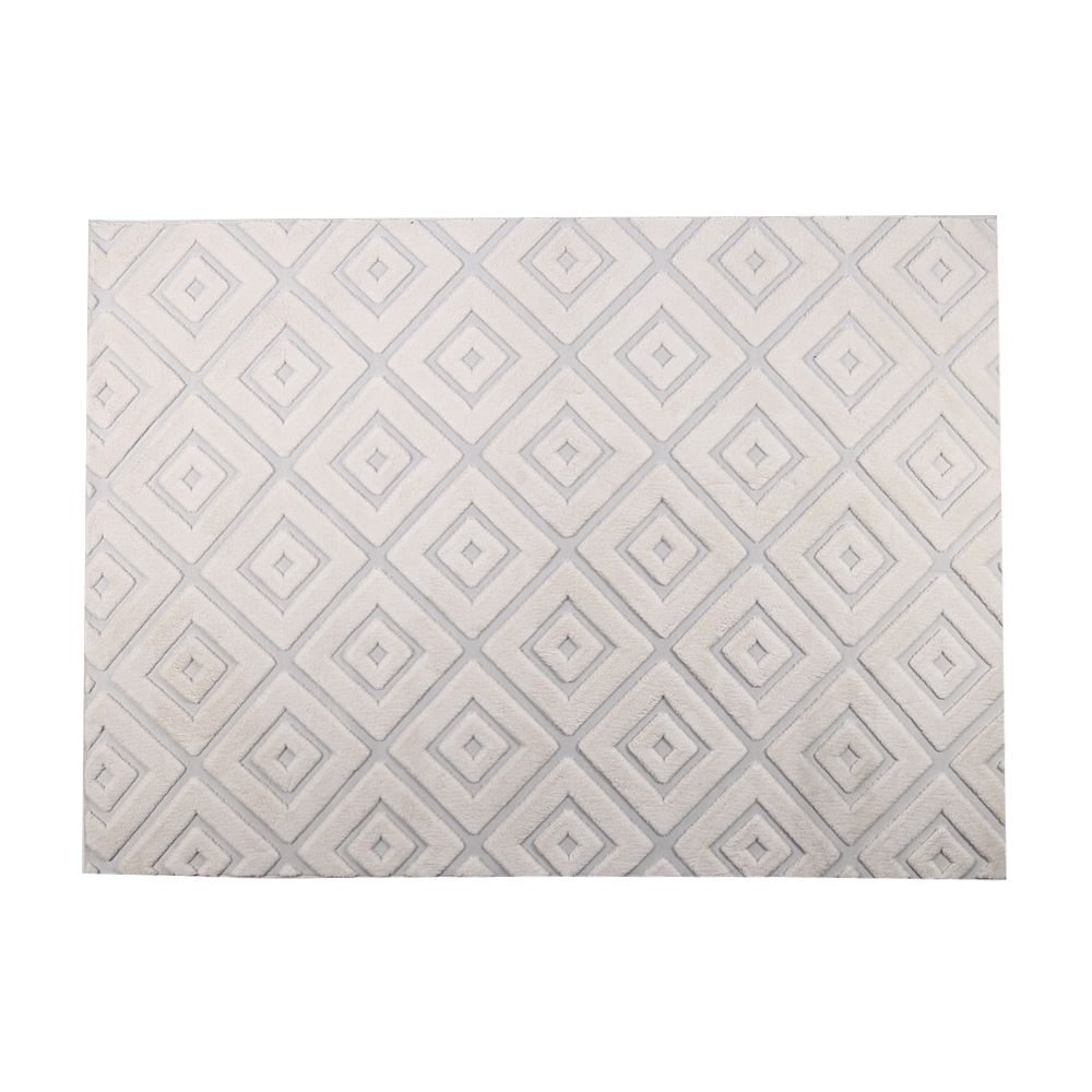 Tapete Para Quarto E Sala 1,40X2,00 M Milano Havan Casa - Marfim Losango
