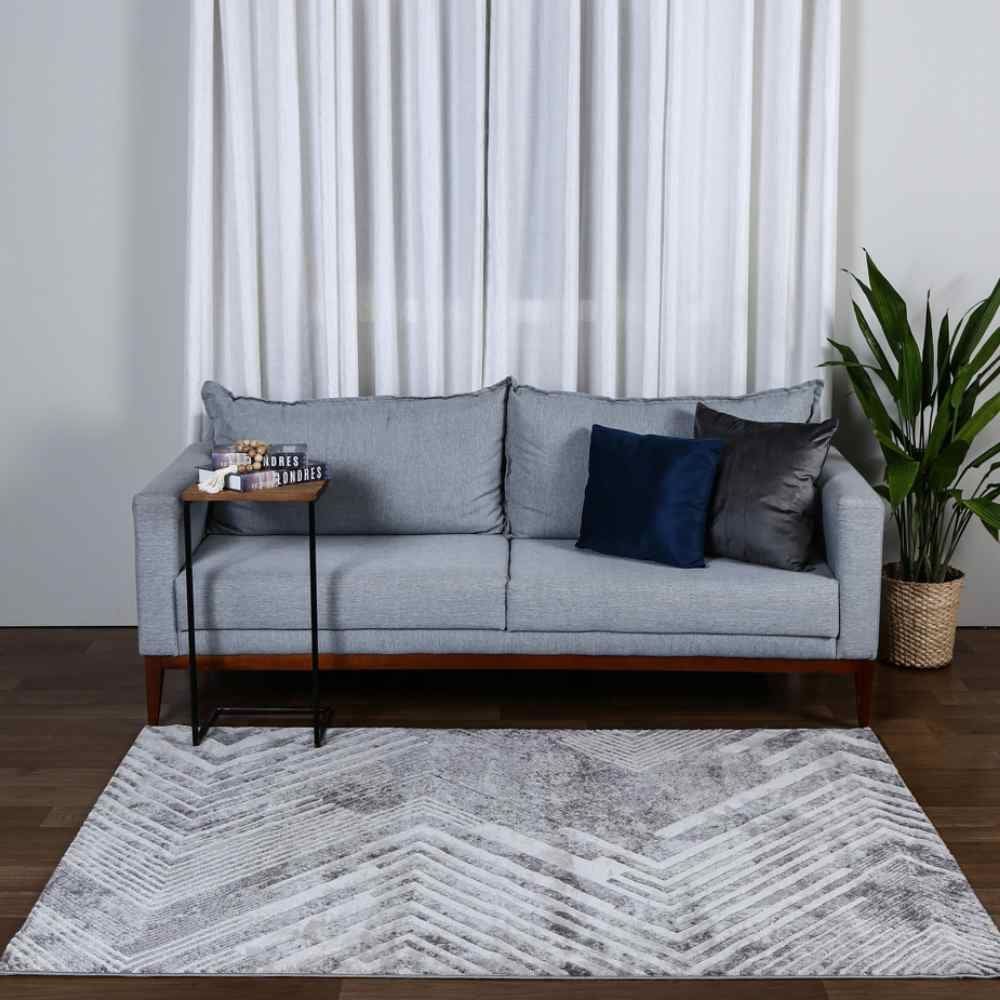 Tapete para Quarto e Sala 1,40X2,00 m Platinium Havan Casa - Geo Cinza