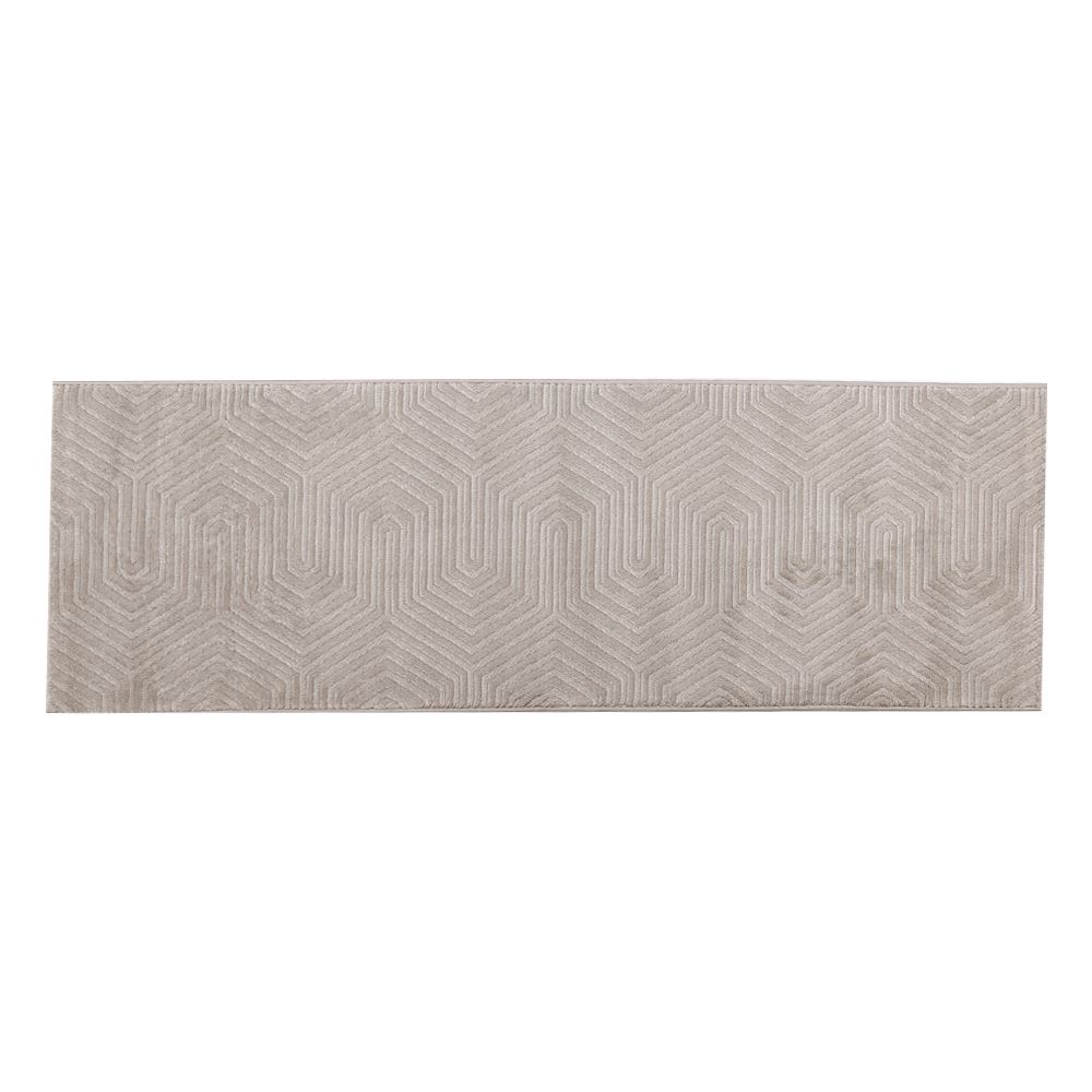 Tapete para Quarto e Sala 60Cmx1,80 m Platinium Havan Casa - Cinza Com Bege