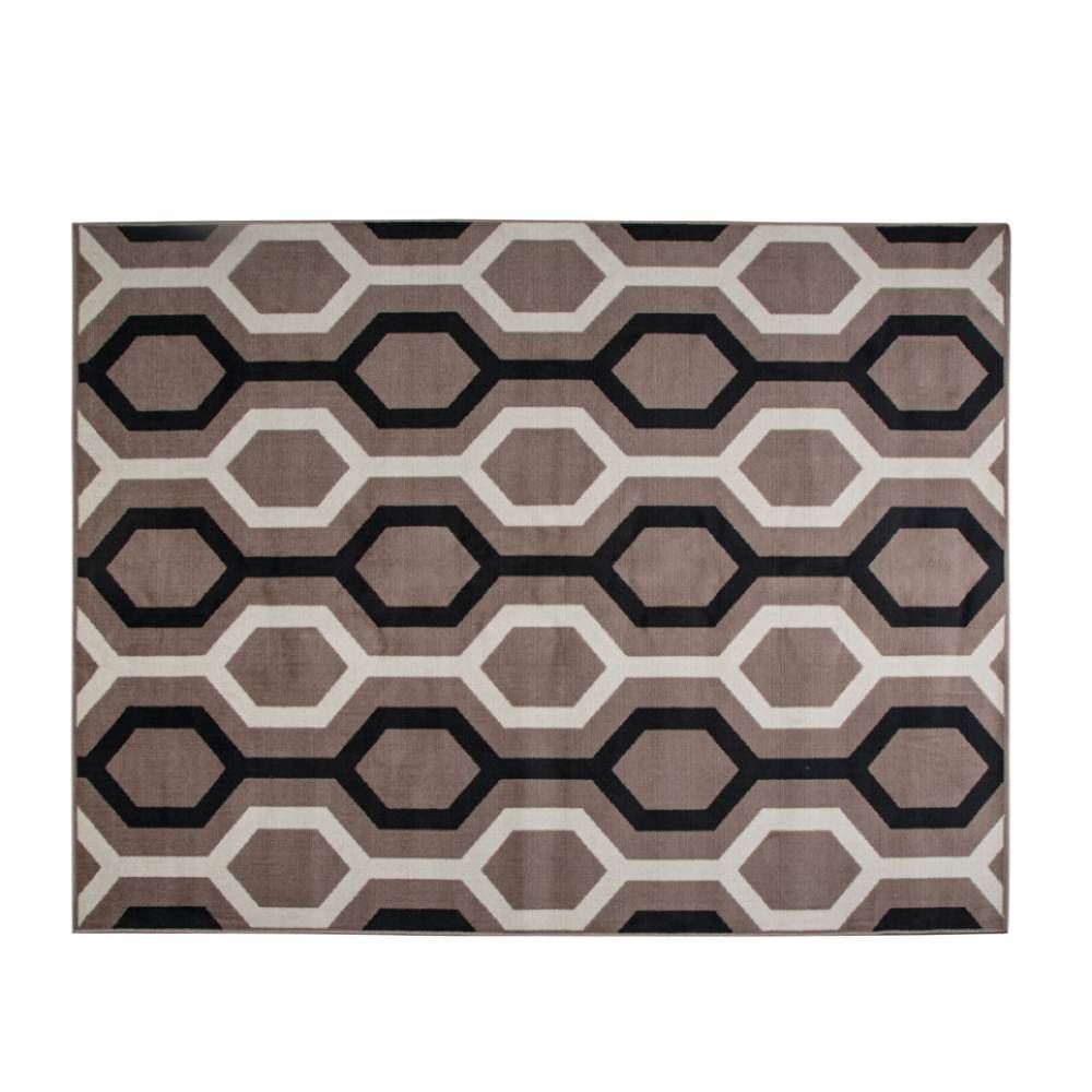 Tapete Para Quarto E Sala 2,00X2,50 M Renaissance Havan Casa - Hexagono Taupe 