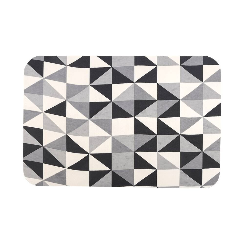Tapete para Quarto e Sala Tecil 40X60 cm Havan Casa - Geométrico Preto