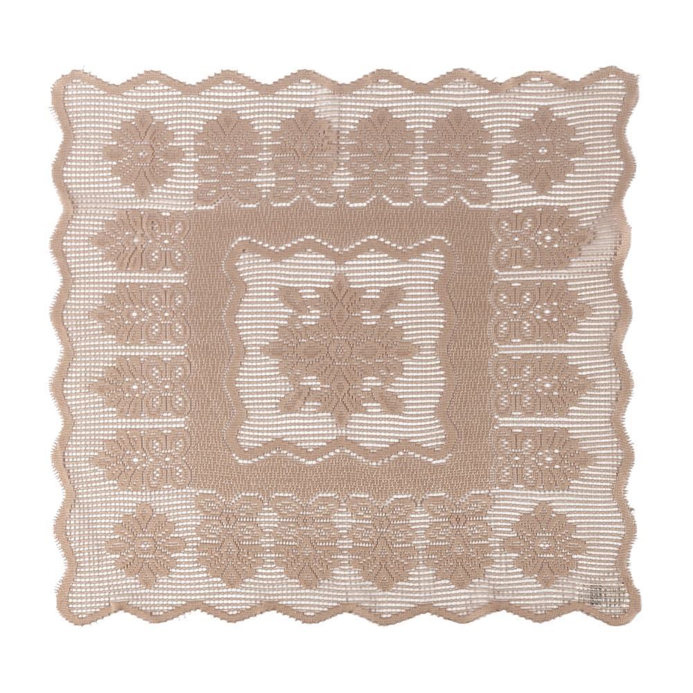 Toalha Centro de Mesa Quadrada 75Cm X 75Cm Arabesco Havan - Bege