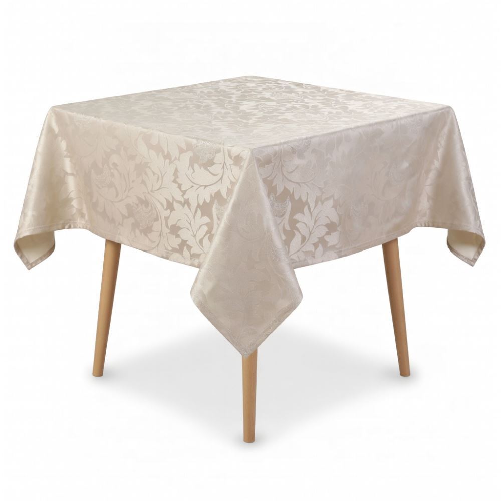 Toalha de Mesa 1,35M X 1,35M Elegance Havan Casa - Folhas Bege