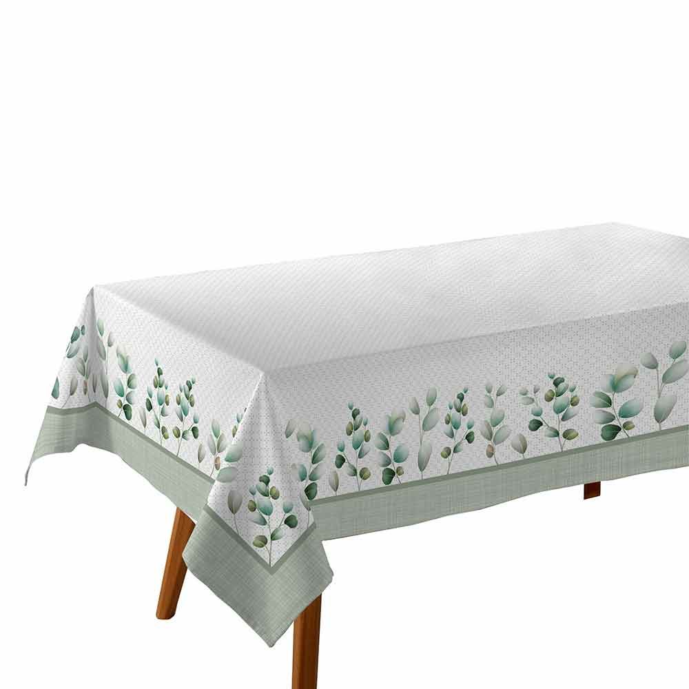 Toalha de Mesa 1,60 X 2,70 m Clean Döhler - Folhas Verdes