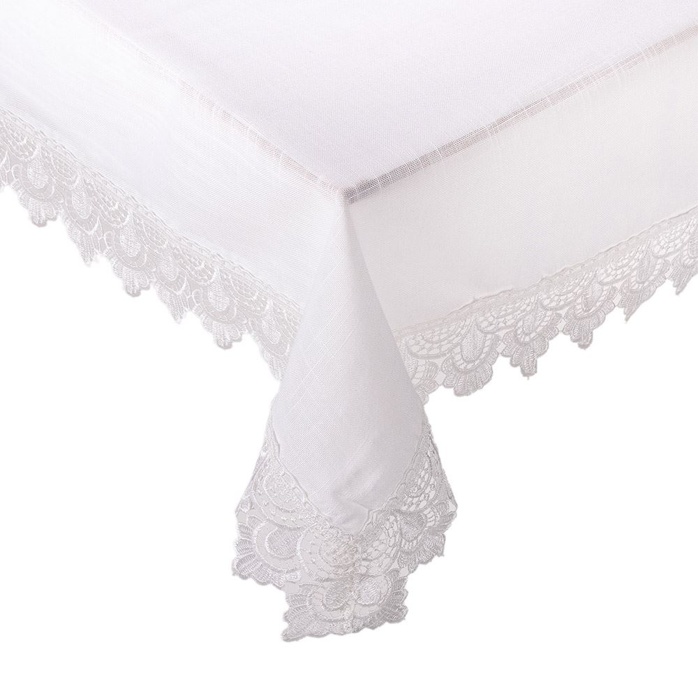 Toalha de Mesa 1,60X1,60 m Renda Guipir Havan Casa - Paris