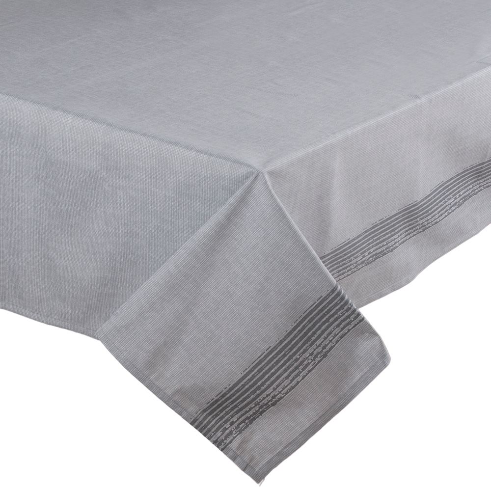 Toalha de Mesa 1,40 X 1,40 m Clean  Döhler - Listra Cinza