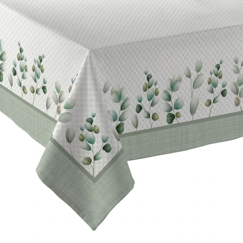 Toalha de Mesa Quadrada 1,80X1,80 m Clean Renova Döhler - Folhas Verdes