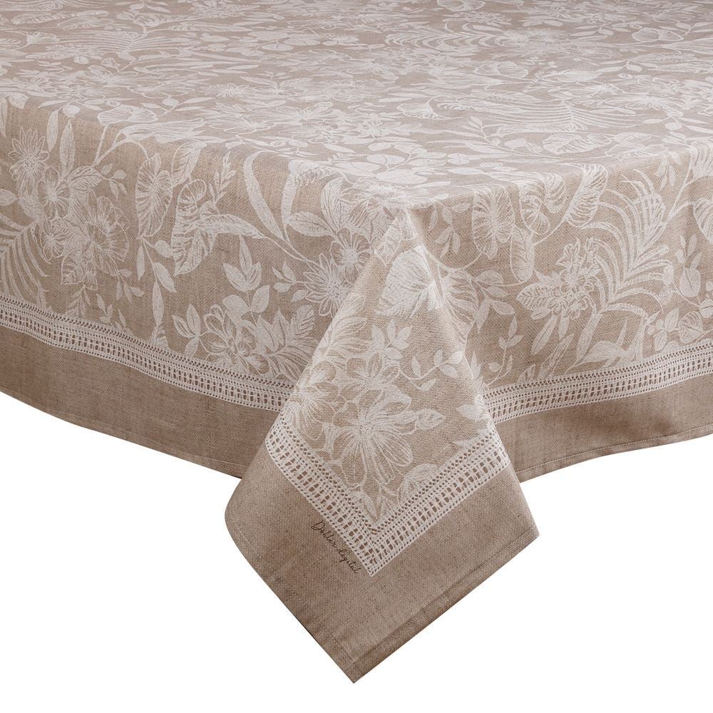 Toalha de Mesa Quadrada 1,80X1,80 m Clean Renova Döhler - Lana Bege 