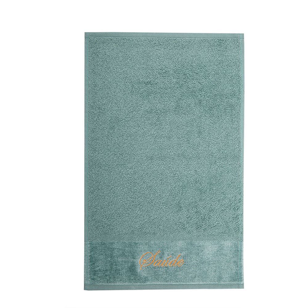 Toalha Lavabo Bordada Desejos - Mar Mediterrâneo Saúde