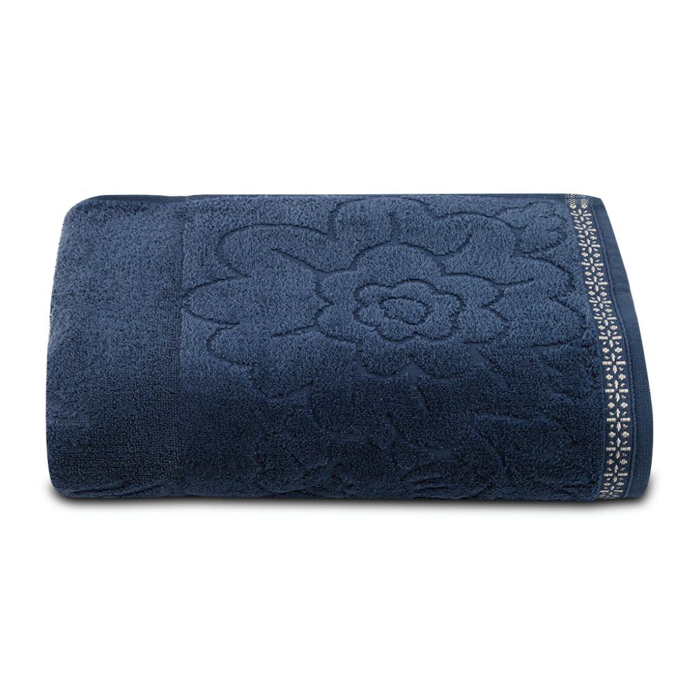 Toalha De Rosto 100% Algodão Glamour Havan Casa - Azul Marinho