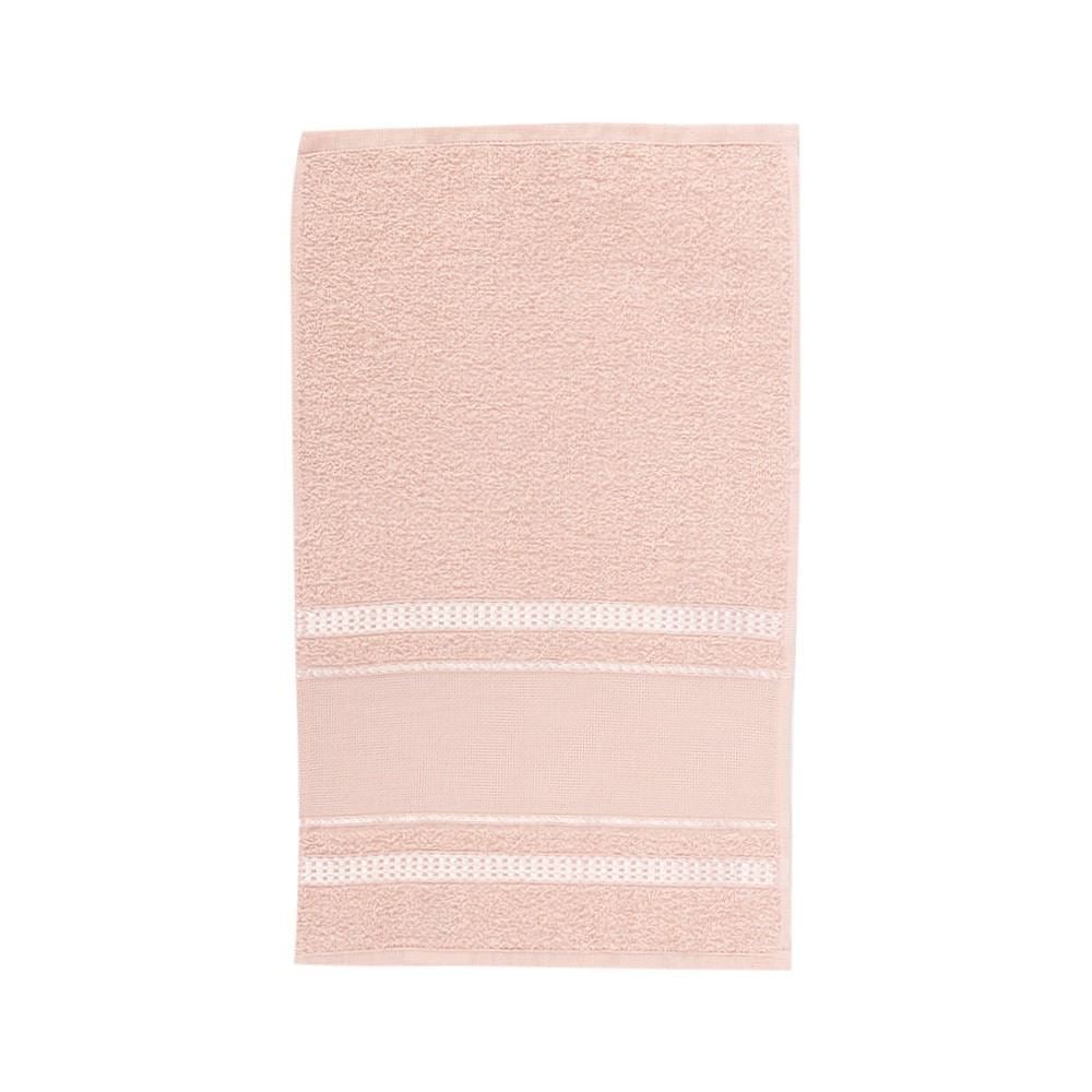 Toalha Lavabo Para Bordar Capricho - Rosa Chá