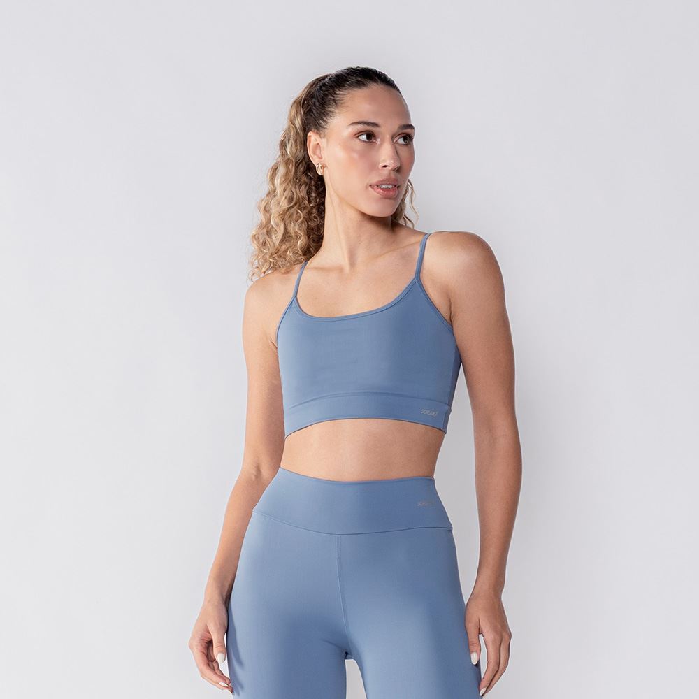 Top Feminino De Alça Básico Scream Azul